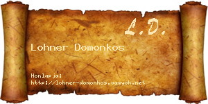 Lohner Domonkos névjegykártya